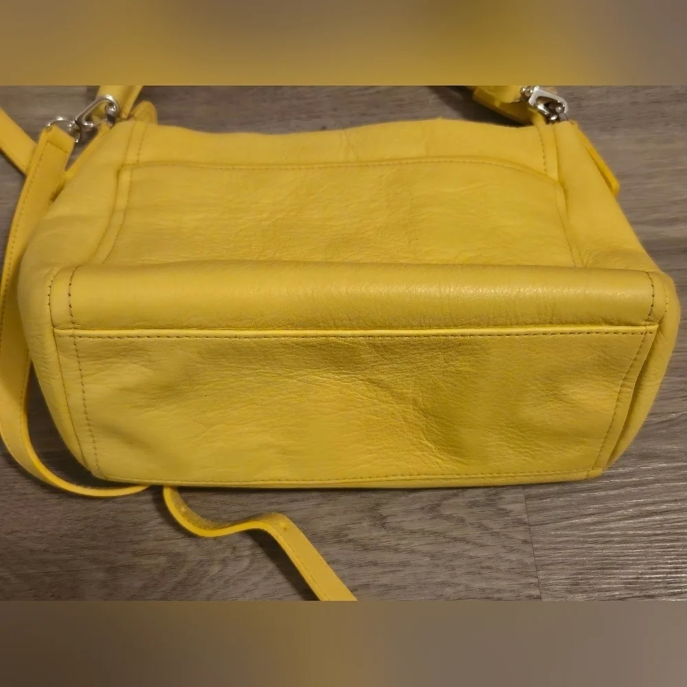 Brighton Yellow Shoulder Bag with Gold Hardware